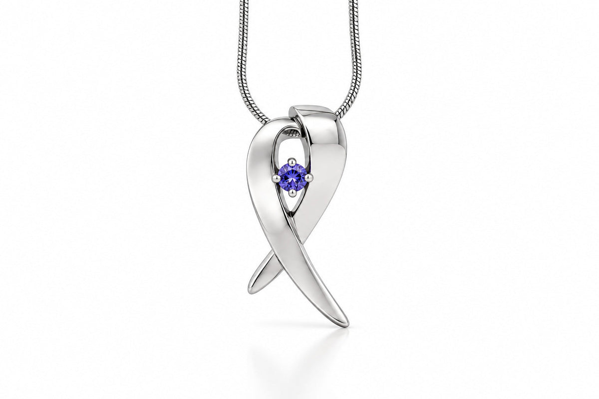 Blue Topaz and Tanzanite earrings in sterling silver, style P4778