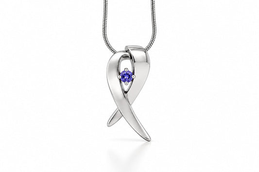 Blue Topaz and Tanzanite earrings in sterling silver, style P4778