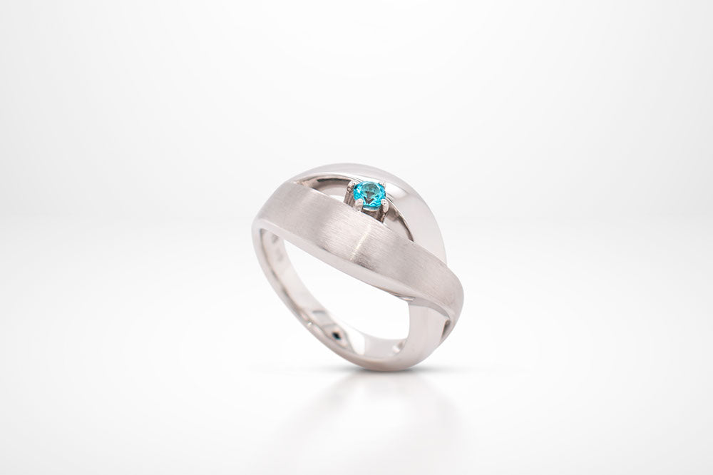 Blue Topaz and Tanzanite earrings in sterling silver, style R4693