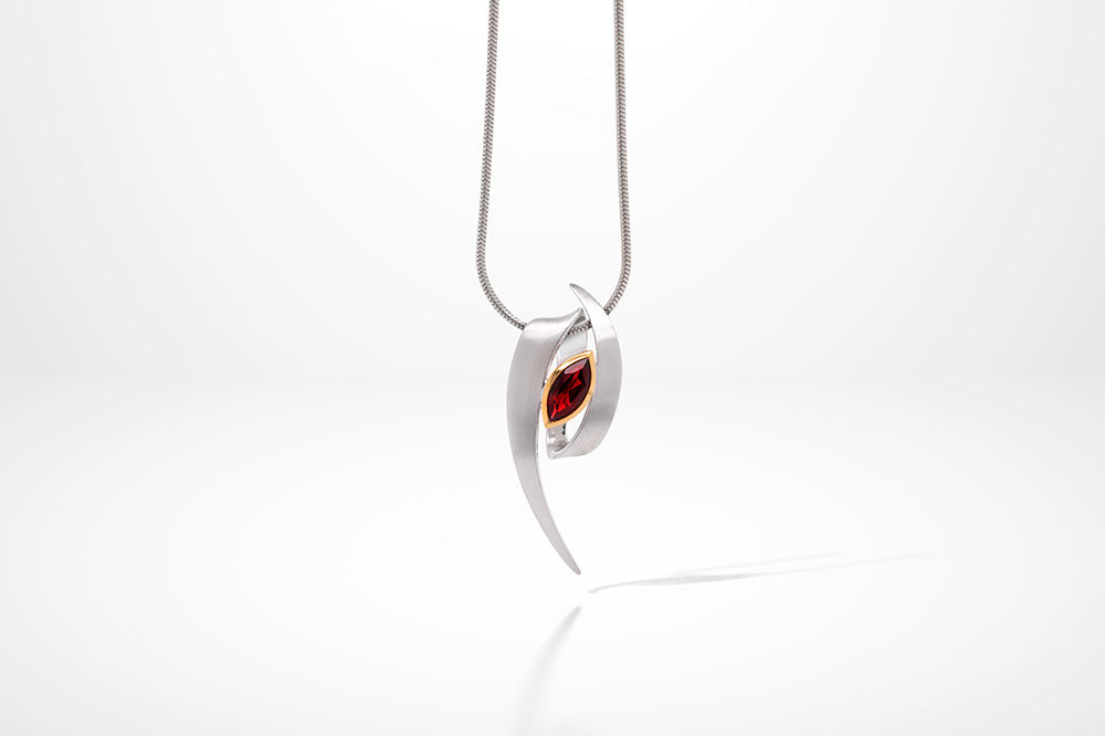 Contemporary Gemstone Pendant P6473 - P6473 Garnet - Pendant