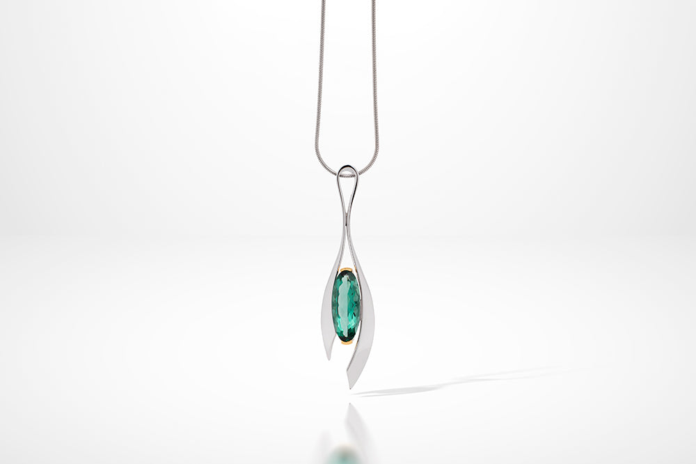 Large Gemstone Pendant P7601 - P7601 Green Quartz - Pendant