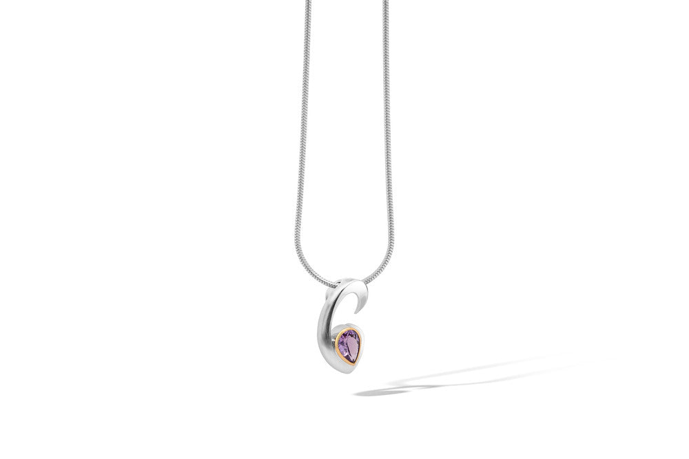 Blue Topaz and London Blue Topaz pendant in sterling silver by Joryel Vera, style P7635 - view 2