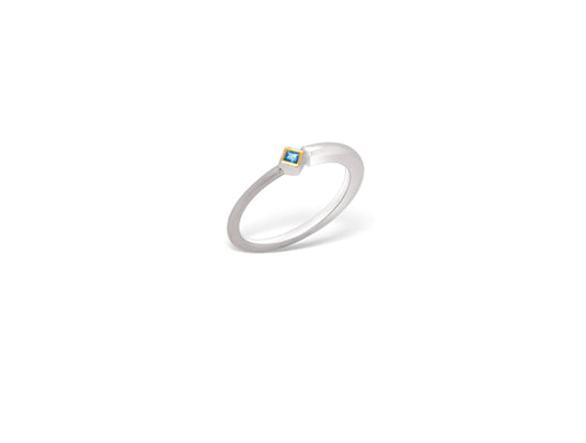 Amethyst and Blue Topaz ring in sterling silver, style R1185