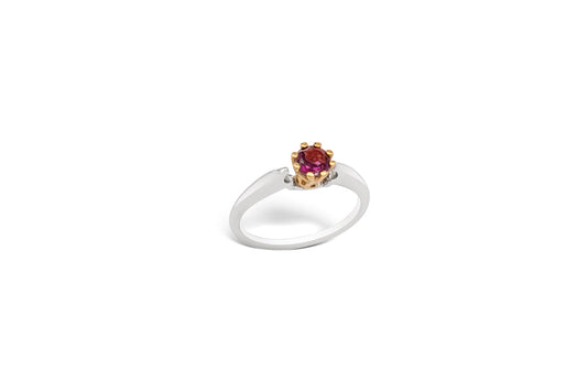 Opal and Garnet ring in sterling silver, style R7405