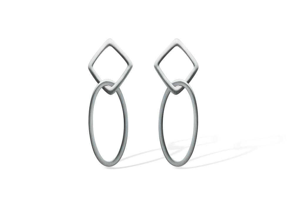 Sterling silver earrings, style E9276