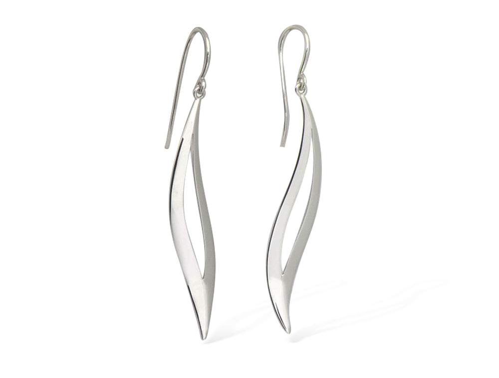 High Polish Silver Earring E9319 - Earring