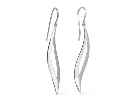 High Polish Silver Earring E9319 - Earring
