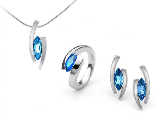 Marquise By Pass Set in 925 Sterling Silver | Set P8