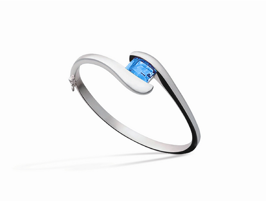 Amethyst and Blue Topaz bracelet in sterling silver, style B1740