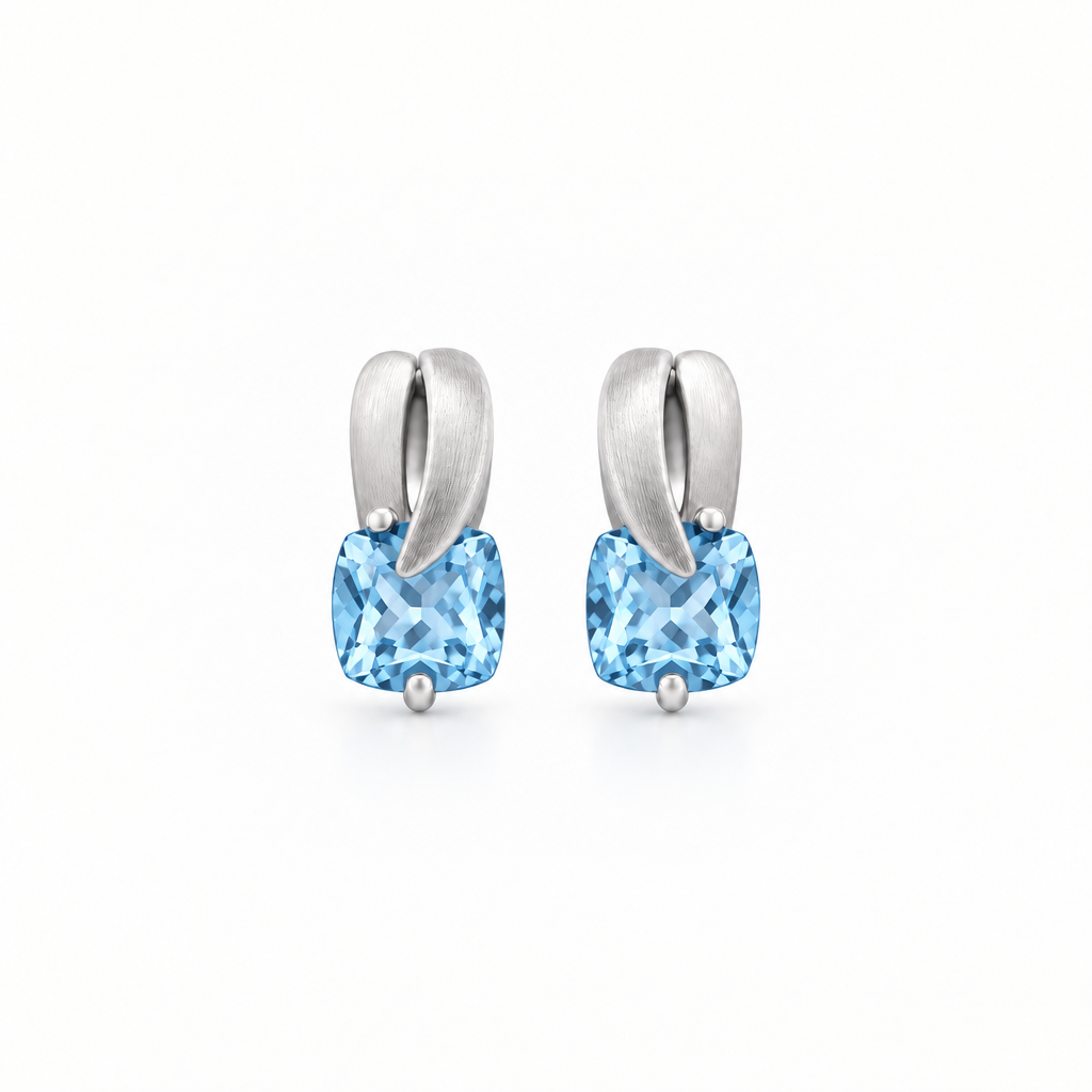 Small is Beautiful Gemstone Earrings in 925 Sterling Silver | E7360 - view 10