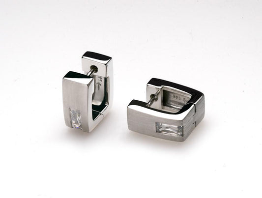 Crystal Quartz and Peridot earrings in sterling silver by Joryel Vera, style E2419