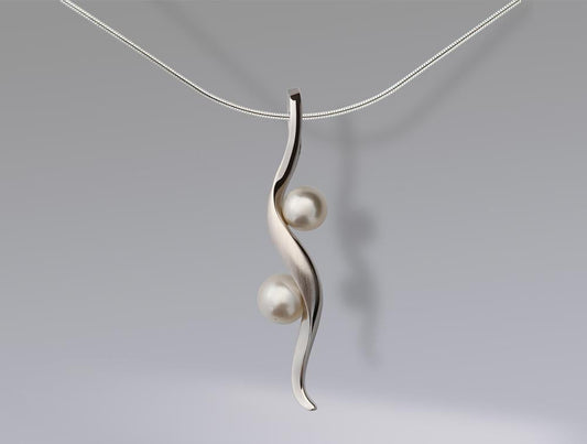 Pearl pendant in sterling silver by Joryel Vera, style P6716