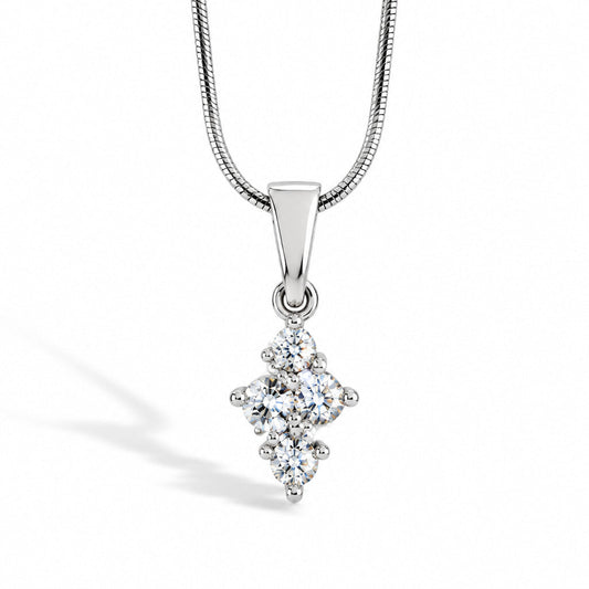 Garnet and Iolite pendant in sterling silver, style P3223