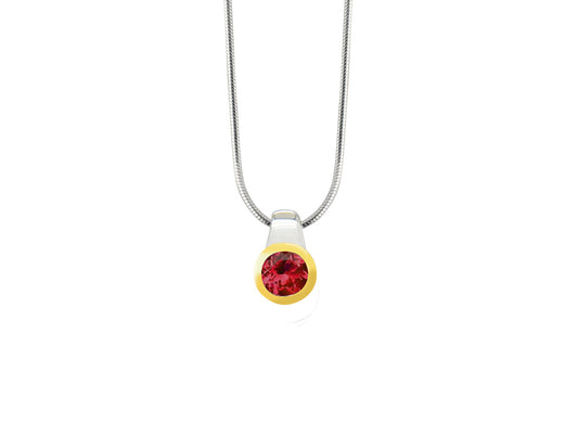 Amethyst and Blue Topaz pendant in sterling silver, style P3992