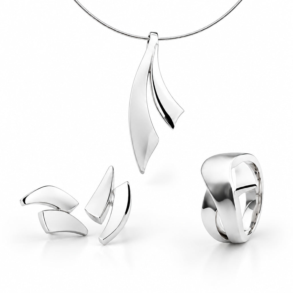 Sterling silver jewelry set, style SET150