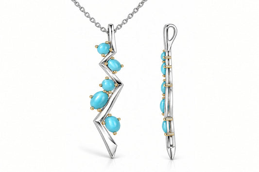 Abstract Turquoise Pendant | P3999
