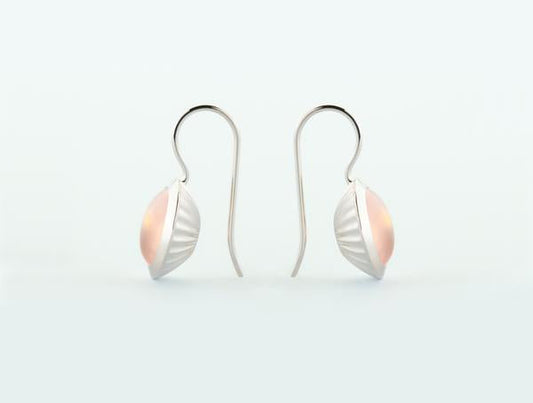 Rose Quartz earrings in sterling silver, style E5492