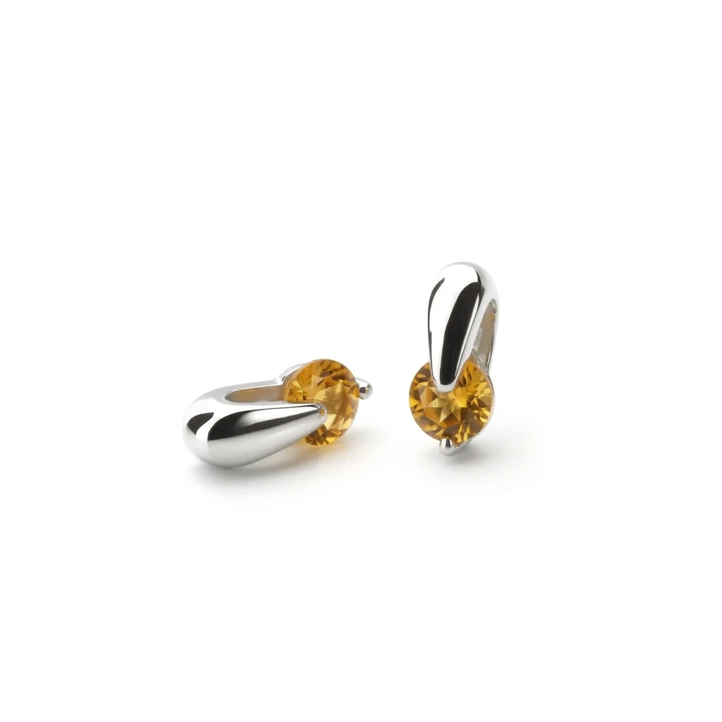 E2256 EXCLAMATION POINT GEMSTONE EARRING