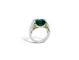 Contemporary Uni Sex Ring R5396 - R5396 Green Quartz w/ Citrine & Peridot - Ring