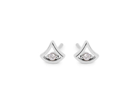 Blue Topaz and Emerald earrings in sterling silver, style E3940 - view 13
