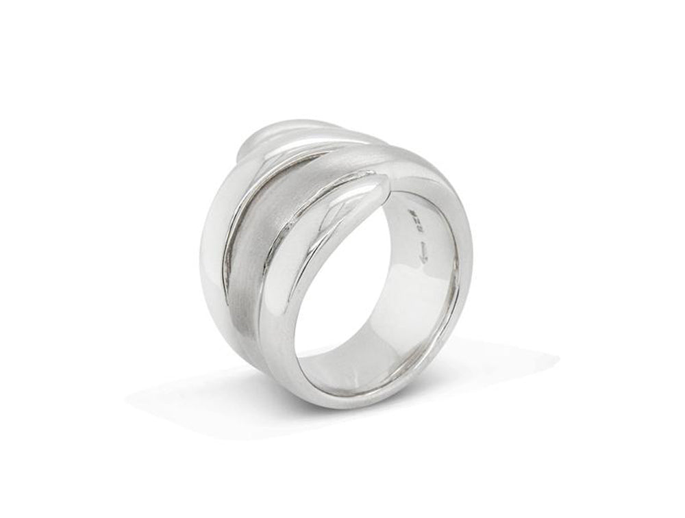 Two Tone Silver Ring R4465 - Ring