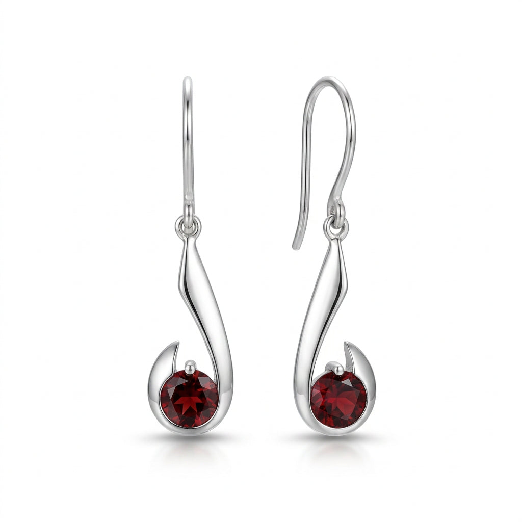 Amethyst and Blue Topaz earrings in sterling silver by Joryel Vera, style E9327 - view 3