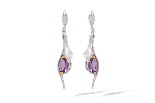 Artistic Gemstone Earring E8438 - E8438 Amethyst - Earring