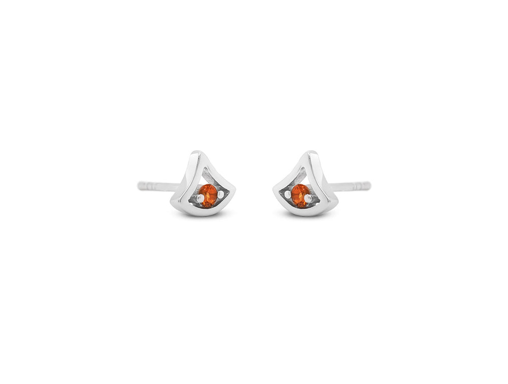 Blue Topaz and Emerald earrings in sterling silver, style E3940 - view 12