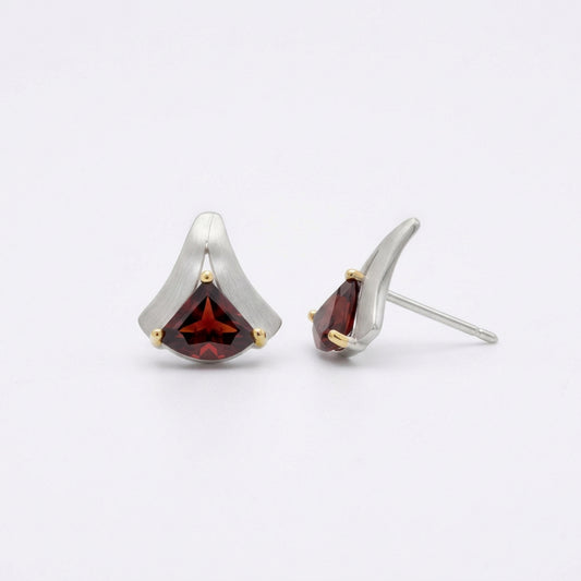 Modern Gemstone Earrings in 925 Sterling Silver