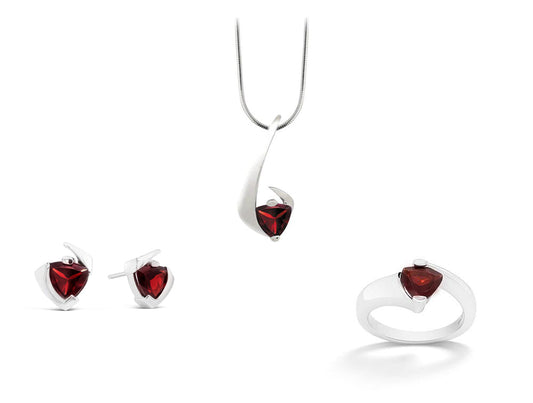 Blue Topaz and Iolite jewelry set in sterling silver, style SET155 - view 2