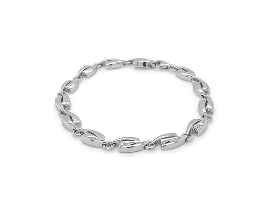 Diamond bracelet in sterling silver by Joryel Vera, style B1903