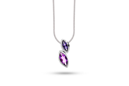 Blue Topaz and Peridot pendant in sterling silver, style P3916 - view 4