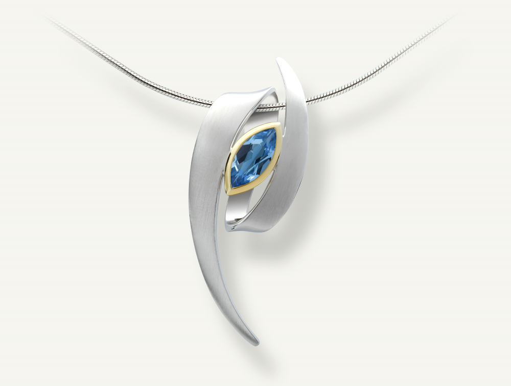 P6119 Pendant BLUE TOPAZ - Charizzma Jewelry