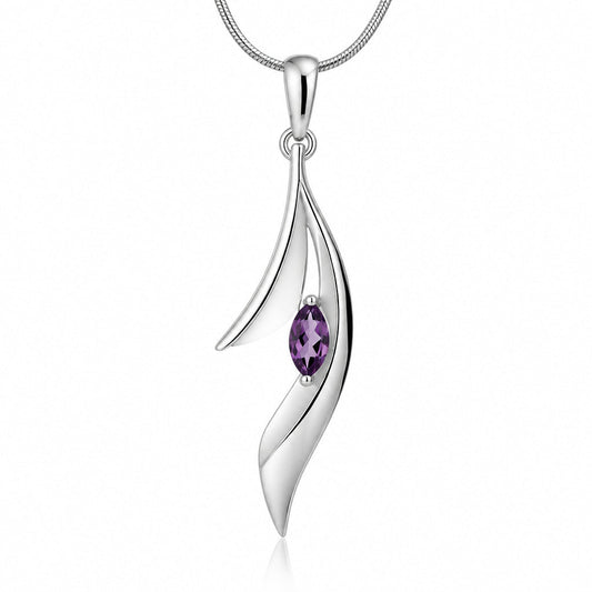 Blue Topaz and Amethyst pendant in sterling silver by Joryel Vera, style P7325