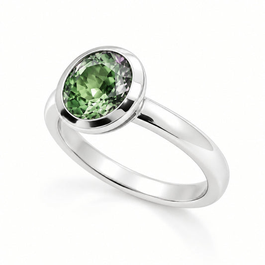 Amethyst and Blue Topaz ring in sterling silver, style R3328 - view 3