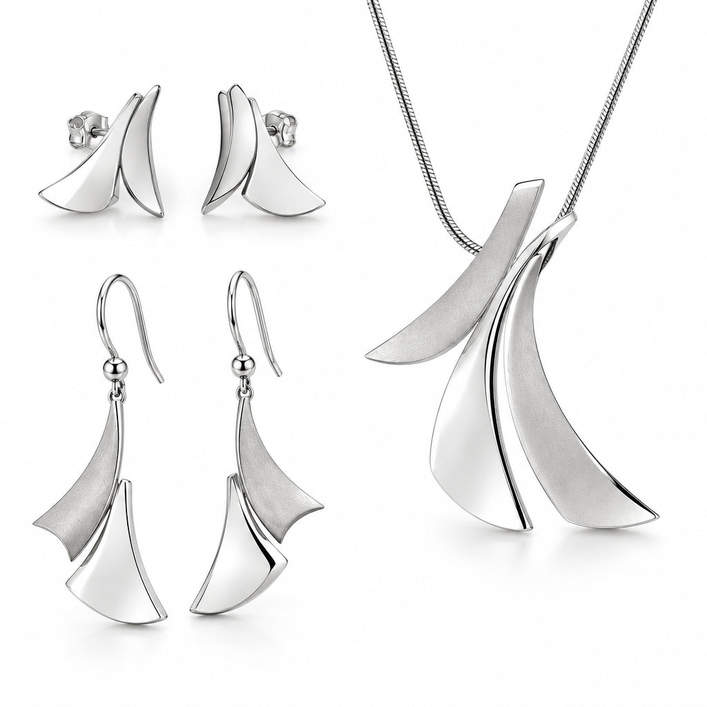 Sterling silver jewelry set by Joryel Vera - view 2
