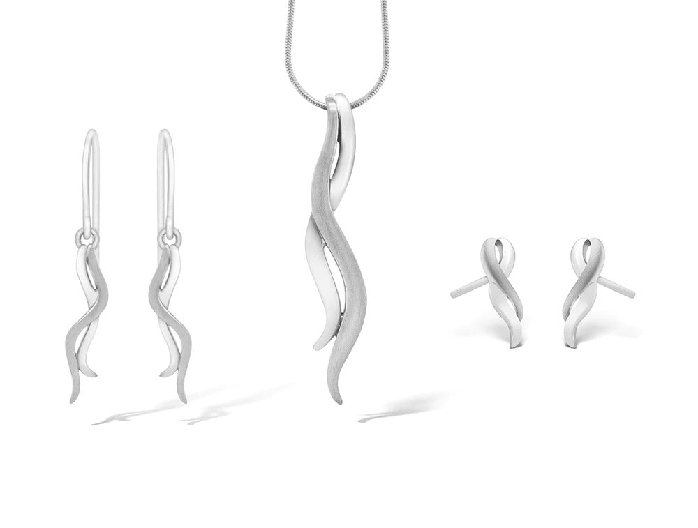 Sterling silver jewelry set, style SET456