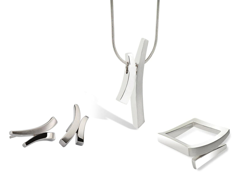 Sterling silver jewelry set, style SET451