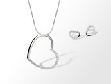 A Gift Of Love On The Big Day Set 62 - WHITE SWAROVSKI CRYSTAL HEART SET - Set