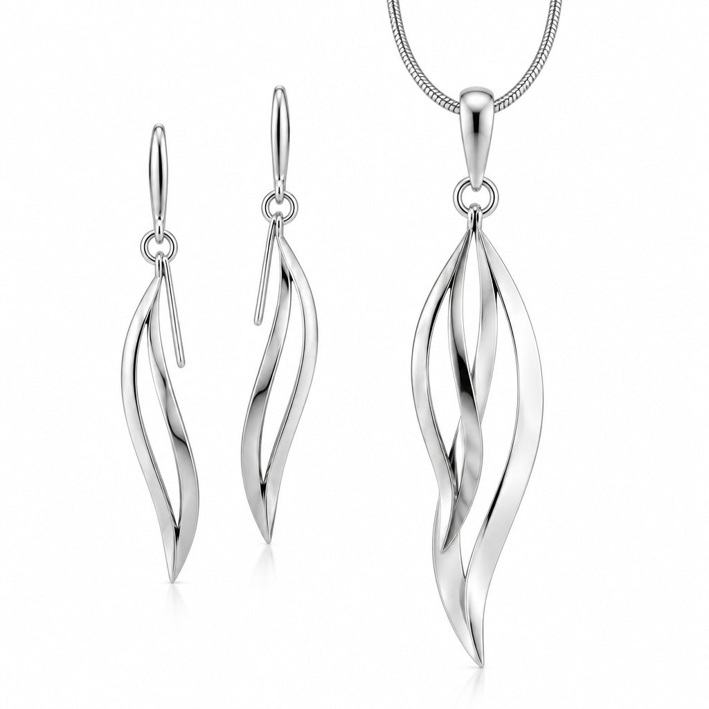 Sterling silver jewelry set, style SET410 - view 2
