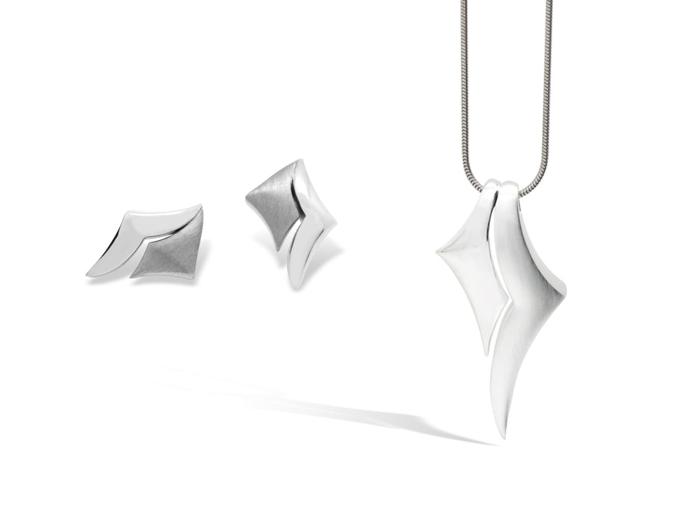Sterling silver jewelry set by Joryel Vera, style SET495