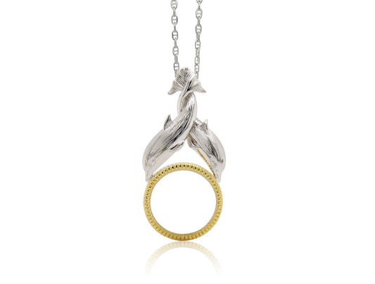 Pearl and Lapis Lazuli pendant in sterling silver, style P9089 - view 3