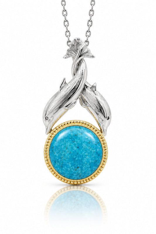 Pearl and Lapis Lazuli pendant in sterling silver, style P9089 - view 5