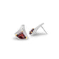Blue Topaz and Garnet earrings in sterling silver, style E7826 - view 2