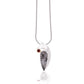 Black Tourmalated Quartz Pendant in 925 Sterling Silver | P7360