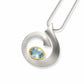 Blue Topaz and Citrine pendant in sterling silver, style P6908 - view 2