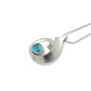 Spiral Wave Gemstone Pendant P6908 - P6908 Blue Topaz - Pendant