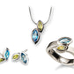 Peridot & Blue Topaz Set 202 - Set 202 Blue Topaz Pridot - Set