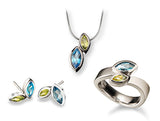 Peridot & Blue Topaz Set 202 - Set 202 Blue Topaz Pridot - Set