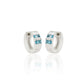 Blue Topaz earrings in sterling silver, style E2638 - view 2